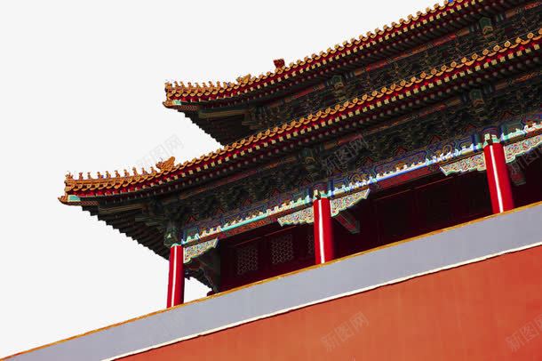 中国传统红墙红瓦雕刻墙檐png免抠素材_88icon https://88icon.com 中国传统 墙檐