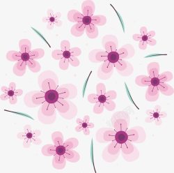 唯美粉红色花朵清新植物花环素材