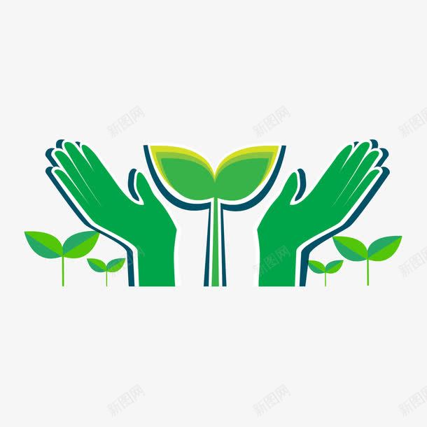 手形教育绿色环保创意图png免抠素材_88icon https://88icon.com 环保创意