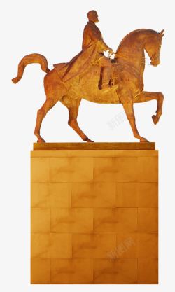 骑马人物雕像素材