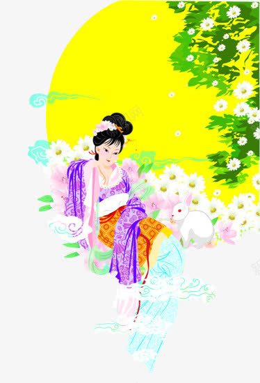 唯美工笔画嫦娥装饰图案png免抠素材_88icon https://88icon.com 唯美 唯美工笔画嫦娥装饰图案 图案 嫦娥 工笔画 装饰