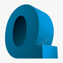 3D英语字母Q素材