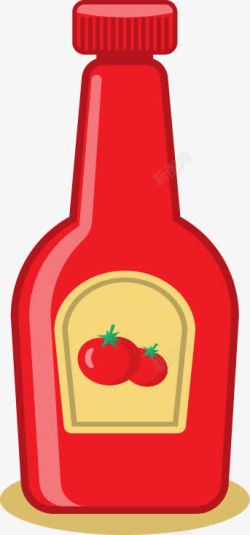 番茄酱瓶插图素材