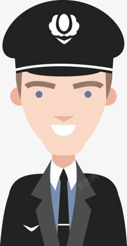 卡通警察矢量图素材