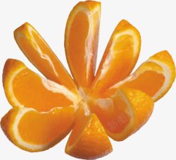 切瓣橙子素材