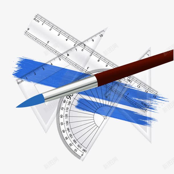 学习用品水彩笔尺子矢量图ai免抠素材_88icon https://88icon.com 学习用品 尺子 水彩笔 矢量图