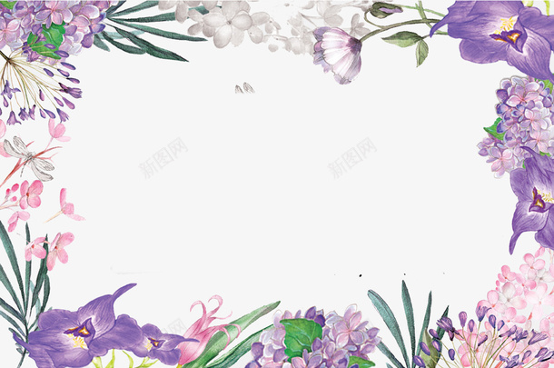 精美紫色彩绘花图案png免抠素材_88icon https://88icon.com 创意彩绘 手绘花纹图 精美紫色彩绘花图案