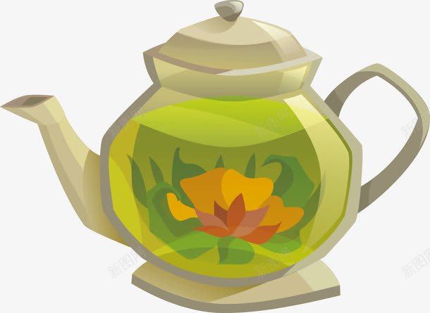 平面茶壶矢量图ai免抠素材_88icon https://88icon.com 下午茶 喝茶 壶子 花茶 矢量图