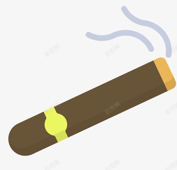 雪茄卡通风格png免抠素材_88icon https://88icon.com 卡通符号 绅士 绅士符号 绅士配件 雪茄