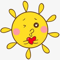 太阳黄色太阳卡通太阳卖萌素材