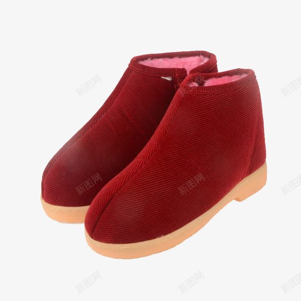 冬季保暖包跟拖鞋png免抠素材_88icon https://88icon.com 产品实物 包跟拖鞋 拖鞋 棉质拖鞋 深红色
