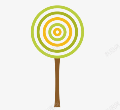 绿色矢量图标棒棒糖树木图标图标