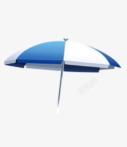 蓝色夏日遮阳伞素材