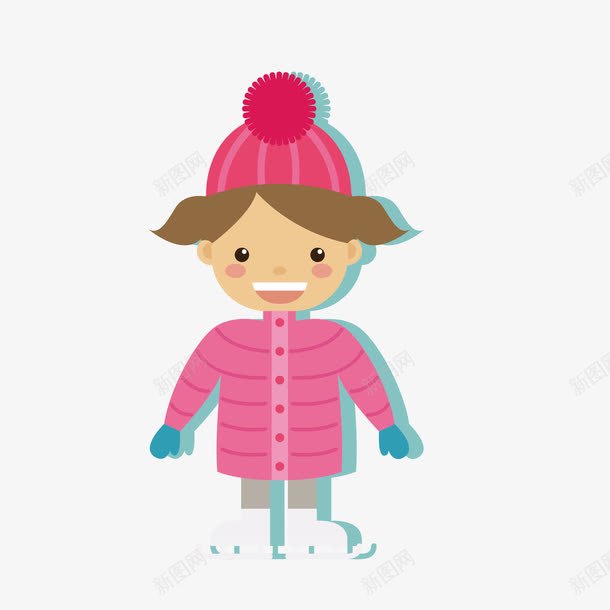 冬季卡通小孩png免抠素材_88icon https://88icon.com 冷 可爱儿童 围巾配件 孩子 小孩