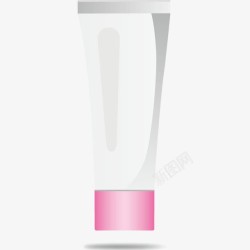 粉色盖子洗面奶瓶子素材