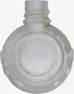 扁圆透明玻璃瓶瓶子素材