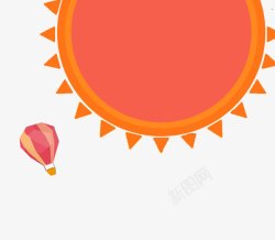 太阳热气球素材