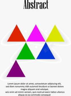 装饰排列彩色抽象现代三角形图案矢量图素材