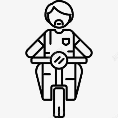 男子骑自行车图标图标