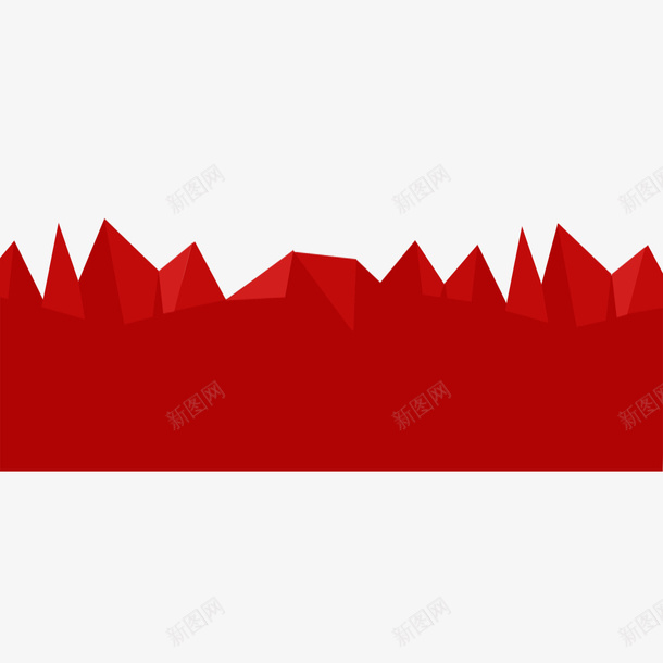 红色立体不规则图案png免抠素材_88icon https://88icon.com 不规则图案 立体 红色