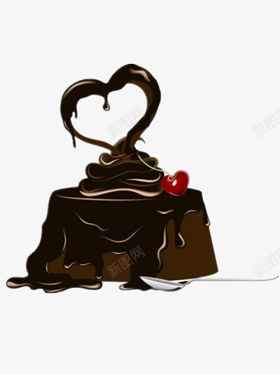 爱心巧克力蛋糕png免抠素材_88icon https://88icon.com 卡通蛋糕图片 巧克力蛋糕素材 爱心元素 爱心蛋糕