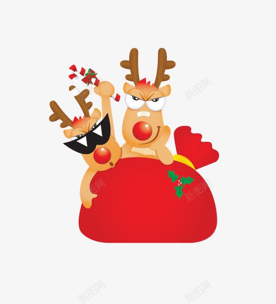 手绘圣诞节驯鹿png免抠素材_88icon https://88icon.com 卡通 圣诞节 手绘 节庆 节日 驯鹿