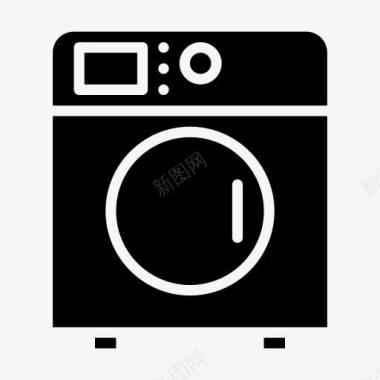 电器布布洗衣房机洗衣机洗涤电子图标图标
