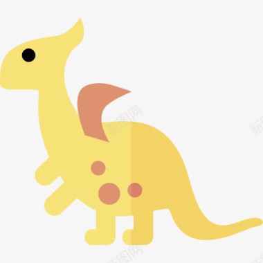 恐龙角色Parasaurolophus图标图标