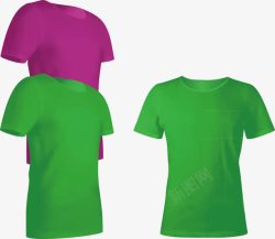紫色绿色短袖装元素素材