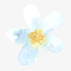 手绘漂浮的白色花朵素材