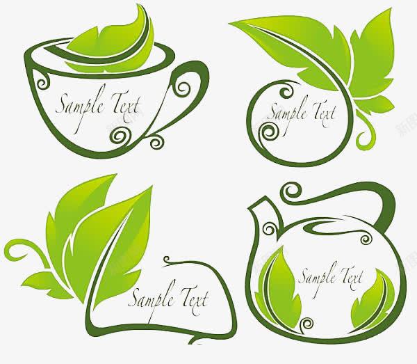 绿色茶壶茶杯png免抠素材_88icon https://88icon.com 健康 创意设计 绿色 茶壶 茶杯 装饰