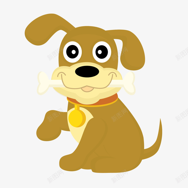 可爱的卡通小狗矢量图ai免抠素材_88icon https://88icon.com 动物 可爱 宠物 小狗 狗 矢量素材 黄狗 矢量图