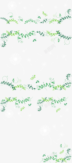 绿色树叶背景装饰花纹矢量图素材