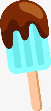 蓝色巧克力冰淇淋图图标图标