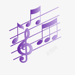 紫色音乐声波线矢量图素材