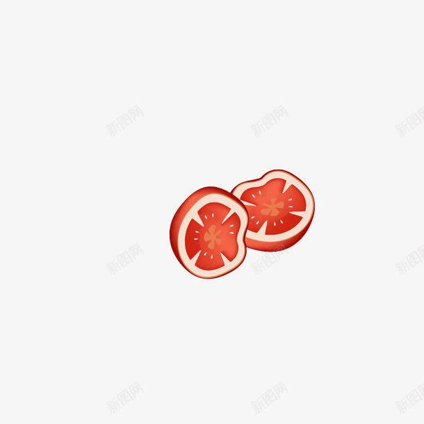 手绘卡通番茄png免抠素材_88icon https://88icon.com PNG 切开番茄 手绘 番茄 蔬菜