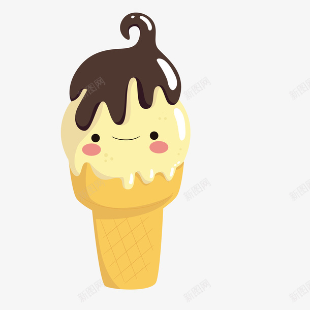 卡通美味的甜筒矢量图ai免抠素材_88icon https://88icon.com 卡通 甜筒 美味 美食 表情设计 食物设计 矢量图