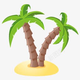 五一假期棕榈树图标图标