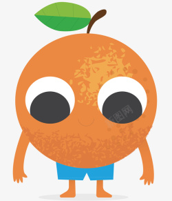 手绘橘子水果插画矢量图素材