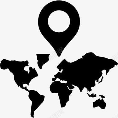 世界地图上一个占位符图标图标
