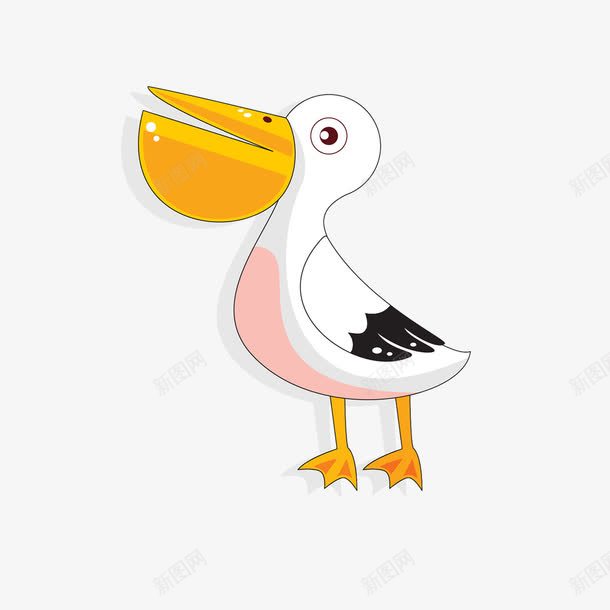 卡通小鸭子png免抠素材_88icon https://88icon.com 卡通动物 卡通鸭子 可爱小鸭 大嘴鸭 白色鸭子