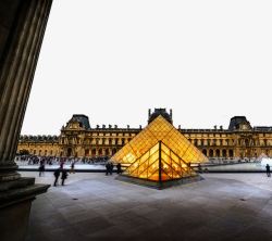 法国卢浮宫风景素材