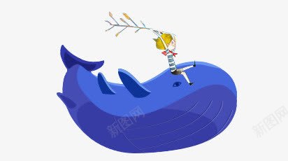 蓝色卡通鲸鱼儿童png免抠素材_88icon https://88icon.com 儿童 卡通 蓝色 鲸鱼