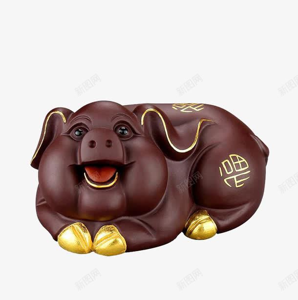 紫砂茶宠福气猪png免抠素材_88icon https://88icon.com 产品实物 免费png图片 精品 茶玩 茶道