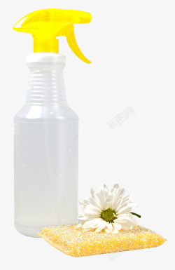 花卉白色磨砂喷雾瓶素材