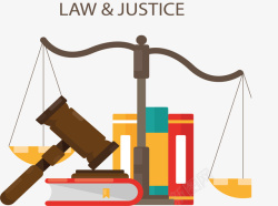 代表正义的公正法律矢量图素材