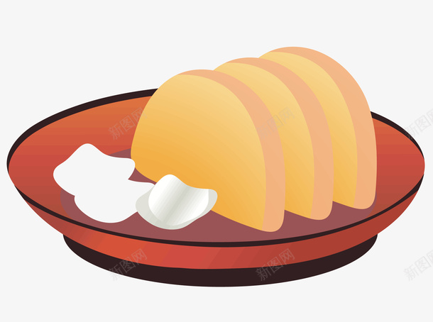 一盘午餐肉矢量图ai免抠素材_88icon https://88icon.com 一盘吃的 午餐肉 吃的 水饺 矢量食物 食品 食物 矢量图