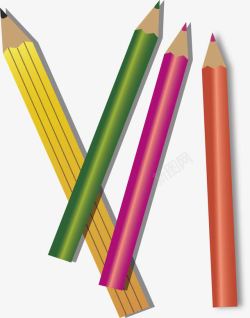 四根彩色铅笔素材