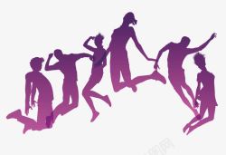 紫色装饰舞蹈人物素材