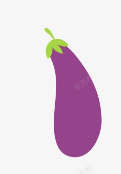 紫色长条茄子素材
